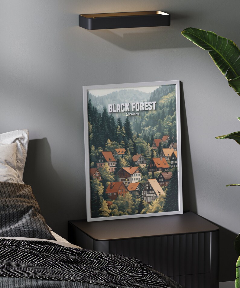 Black Forest Germany Wall Art Poster Print Home Decor Germany Cityscape