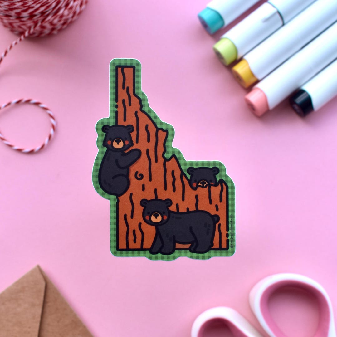 Idaho Black Bears Vinyl Sticker, Wildlife Art, Nature and Wildlife ...
