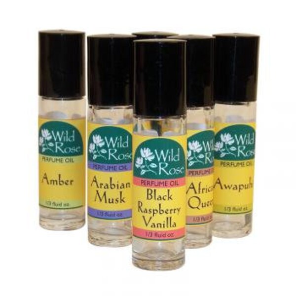 Moonlight Rose/Wild Rose Roll On Body Oils - 50 Different Scents