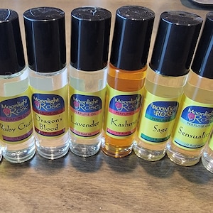 Moonlight Rose/Wild Rose Roll On Body Oils - 50 Different Scents