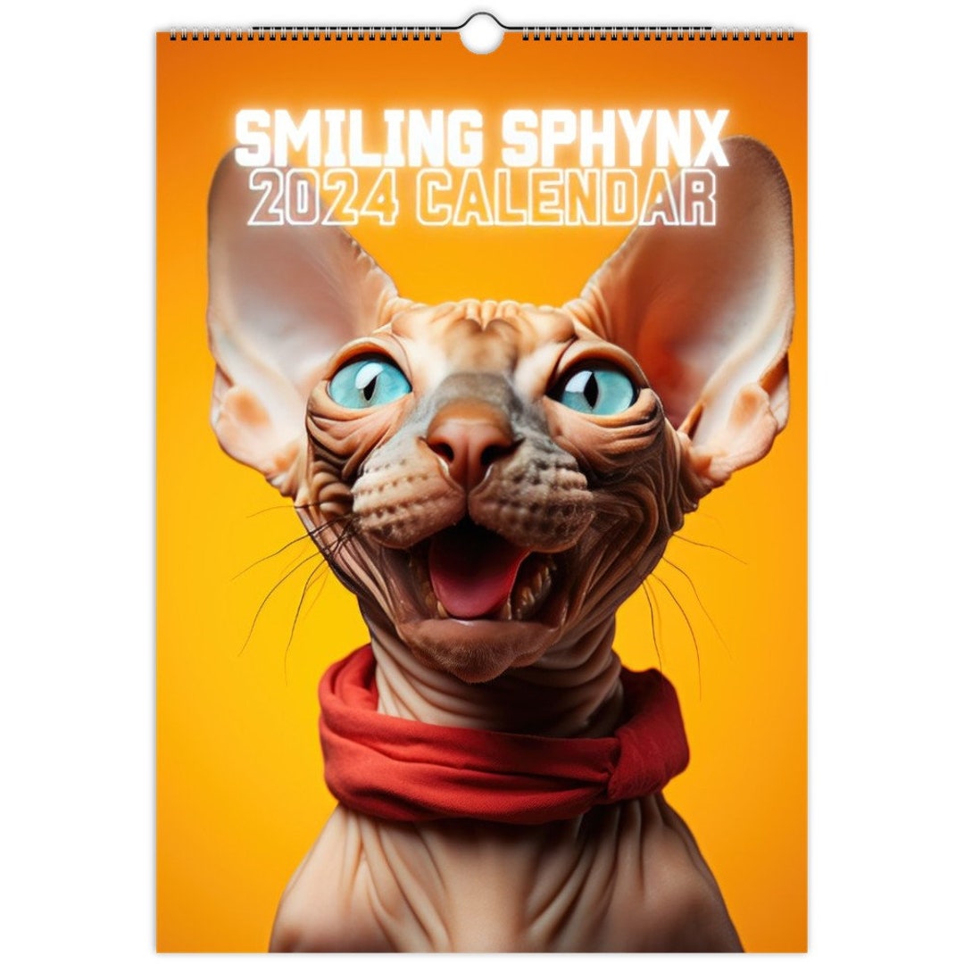 Smiling Sphynx Calendars 2024 A3 & A4 Hanging Calendars Etsy