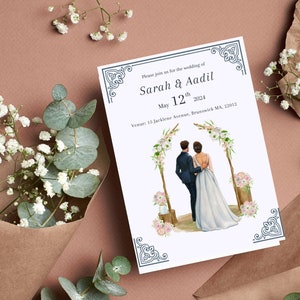 Digital Customizable Wedding Card Invitation