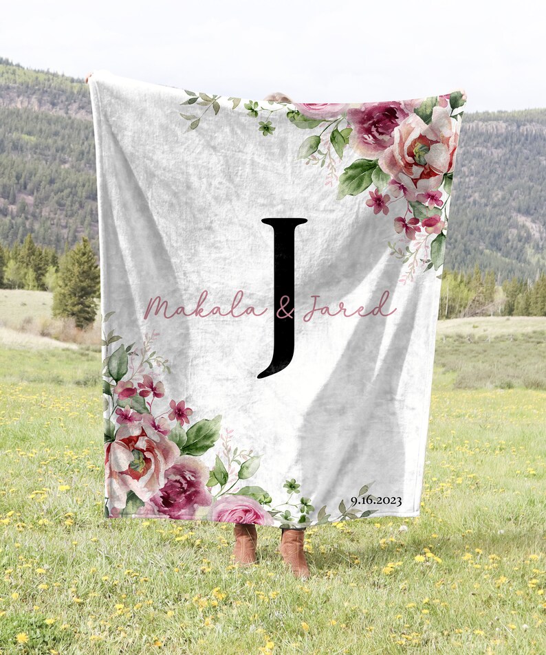 Personalized Wedding Blanket, Custom Wedding Gift, Personalized Blanket