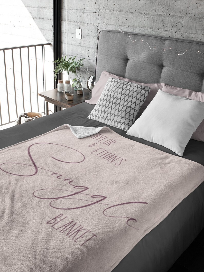 Personalized Couple Snuggle Blanket, Anniversary Gift, Personalized
