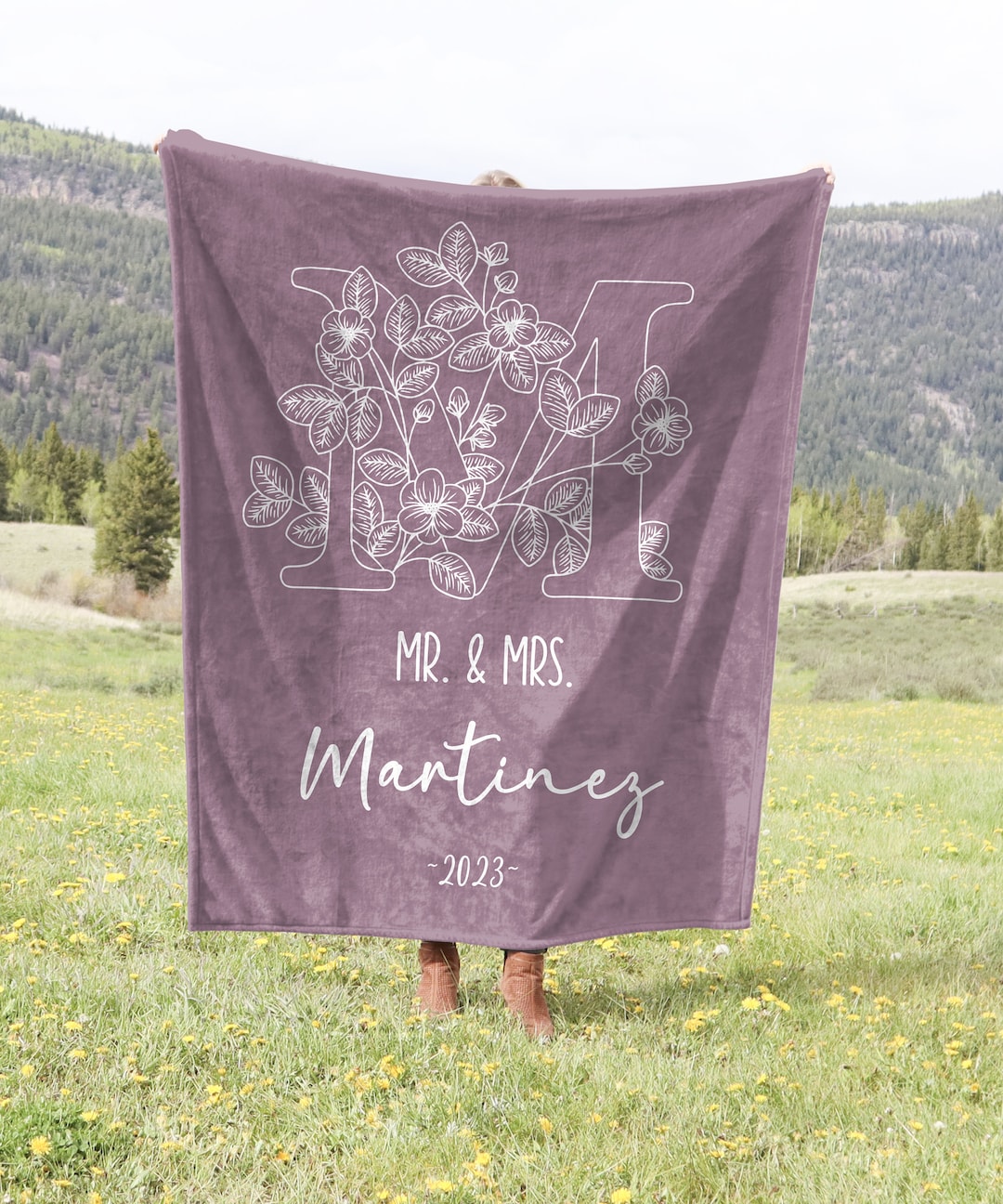 Personalized Wedding Blanket, Custom Wedding Gift, Personalized Blanket