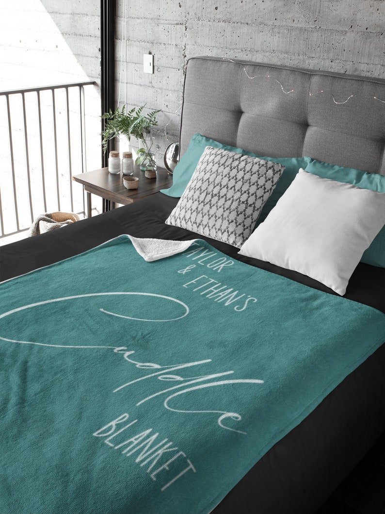 Personalized Couple Cuddle Blanket, Anniversary Gift, Personalized Blanket, Custom Throw Blanket
