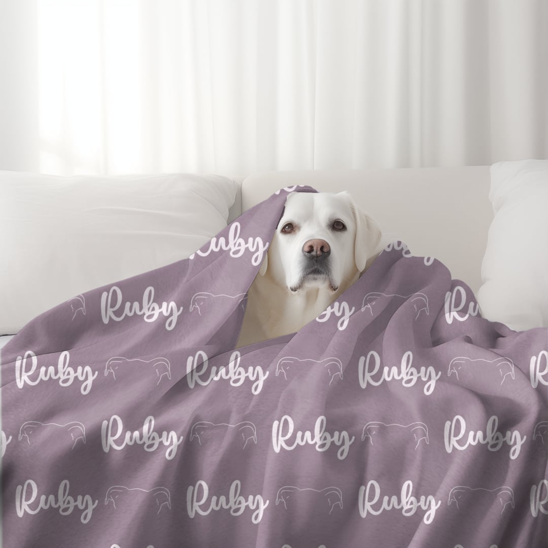 Custom Dog Blanket, Custom Name Blanket, Gift for Dog Lover, Cat Name