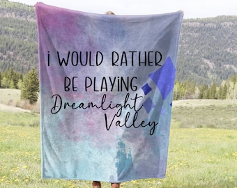 Dreamlight Valley Blanket, Gamer shirt, Disney dreamlight valley, rather be playing dreamlight valley, gamer girl, cozy gamer, gamer blanket