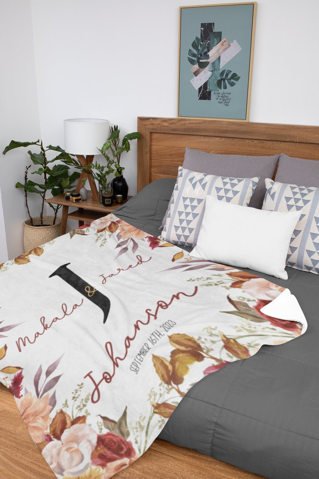 Personalized Wedding Blanket Custom Wedding Gift Personalized Blanket