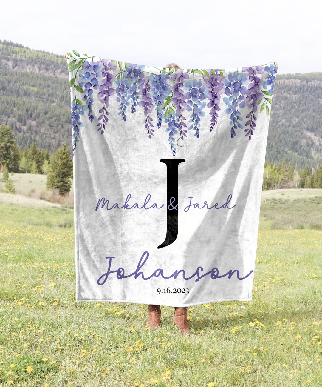 Personalized Wedding Blanket, Custom Wedding Gift, Personalized Blanket