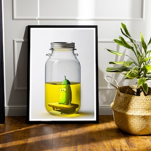 L'ultimo poster di Pickle / Divertente arte e decorazione da parete per la cucina / Stampa di Pickle triste per un'estetica unica della cucina
