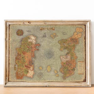 World of Warcraft, Azeroth Weltkarte, WOW, Spielkarte, Warcraft, World of Warcraft Kunst, World of Warcraft Poster, World of Warcraft Karte