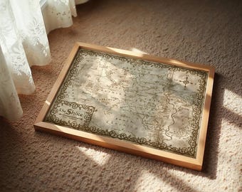 手描きトールキン風の地図アートワーク、ホビット庄の地図 - Etsy 日本