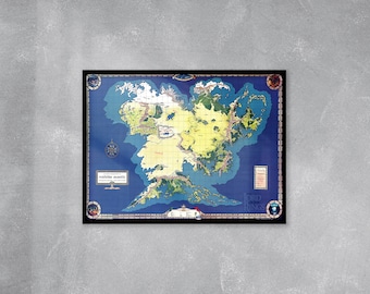 Middle Earth Map Print, Tolkien Art, Fantasy Wall Decor (Digital Download)