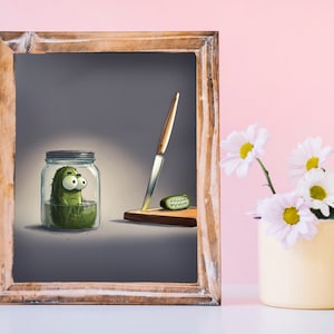 The Last Pickle Poster | Lustige Küche Wand Kunst & Dekor | Trauriger Gurkendruck für einzigartige Küchenästhetik