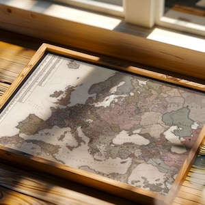 Europakarte 1444: Mittelalterliches Osmanisches Reich, Gaming Wand Kunst (Digitaler Download)
