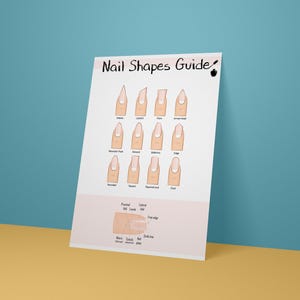 Nail Shapes Guide Poster: Beauty Salon Decor (Digital Download)