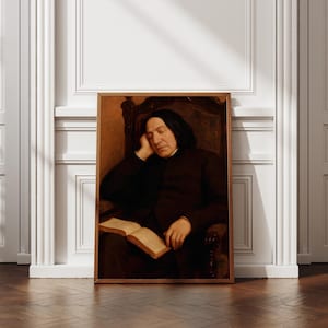 Impressão artística de Severus Snape: Retrato de mago da Academia das Trevas (download digital)