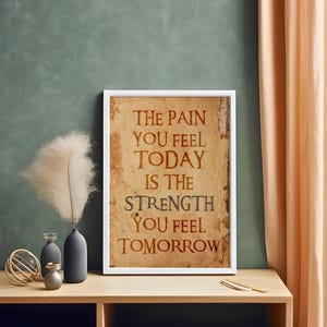 Gym Motivation Poster: Strength Wall Art (Digital Download)