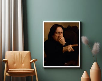 Funny Snape Bathroom Print: Gothic Wizard HP Fan Art (Digital Download)