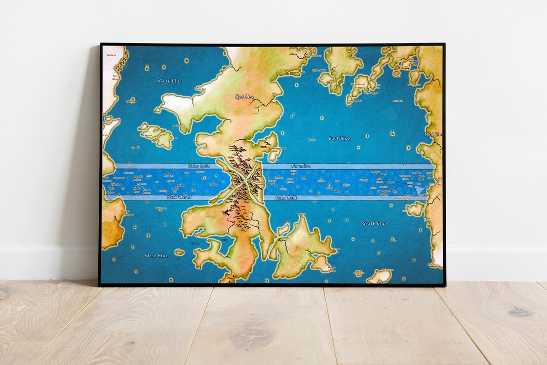 Carte du monde One Piece Carte du monde anime Carte - Etsy France