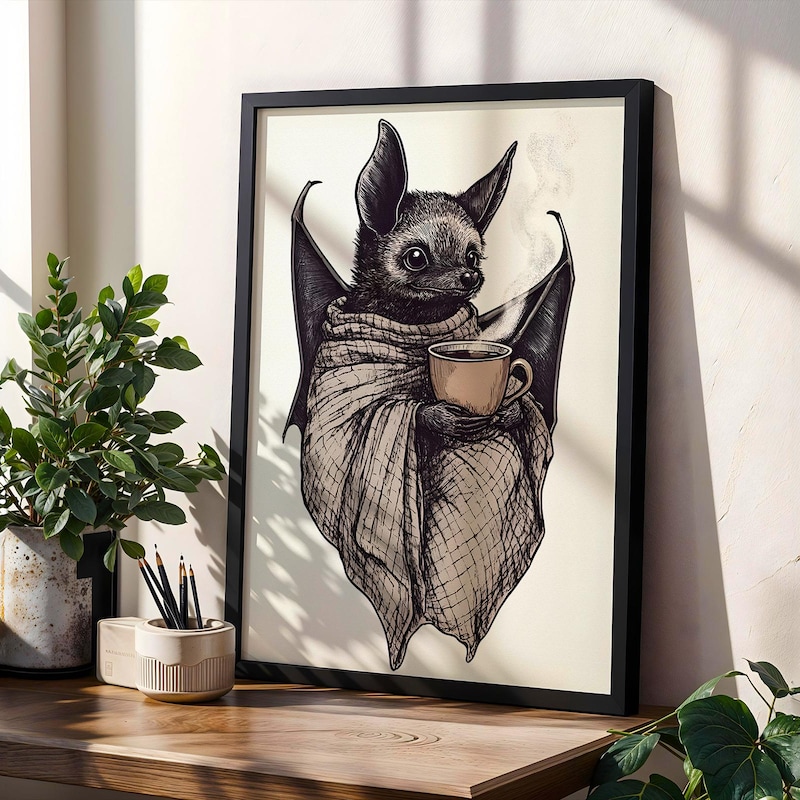 Bat Art Print - Etsy