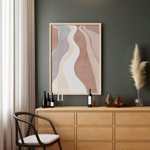 Abstract Boho Wall Art Print: Modern Home Decor (Digital Download)