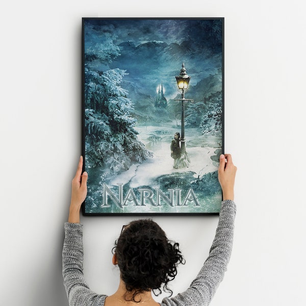 Narnia Wall Art, Narnia Poster, Narnia Canvas, Chronicles of Narnia Art, Printable Artwork, Lamp Post Winter Art Print, Narnia Printable