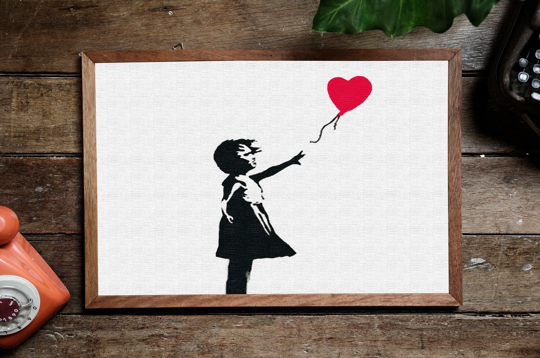 MAMAGO Banksy Graffiti Wandbild, 3-teilig – 183 X 91 Cm Gesamt, Inspirierende Zitate, Fertig Gerahmt, Für Wohnzimmer & Büro