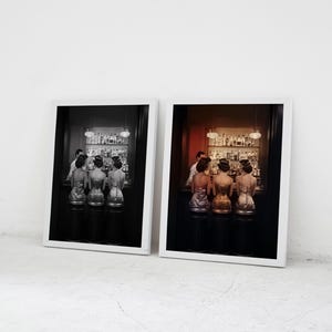 Women Drinking Cocktails Wall Art, Black and White Poster, Three Friends Vintage Decor, Bar Cart Print, Alcohol Poster, Digital Download