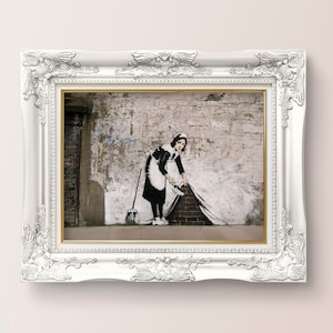 Banksy Maid Girl Print: Graffiti Street Art (Digital Download)