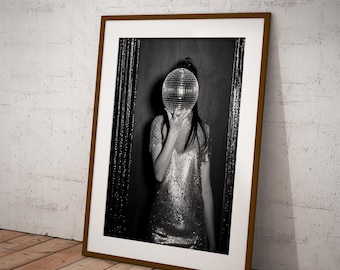 Discobalprint: preppy muurkunst slaapzaal (digitale download)