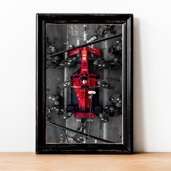 Formula One Poster, F1 Wall Art, F1 Poster, Formula One Pit Stop, Car Poster, Formula 1 Poster, Formula One Pit Stop Wall Art