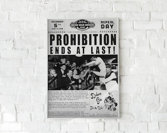 禁酒法廃止記念ヴィンテージポスター：1933年禁酒法廃止祝賀（デジタル