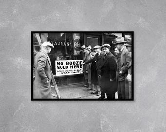 Prohibition Poster: 1920s Speakeasy Decor (Digital Download)