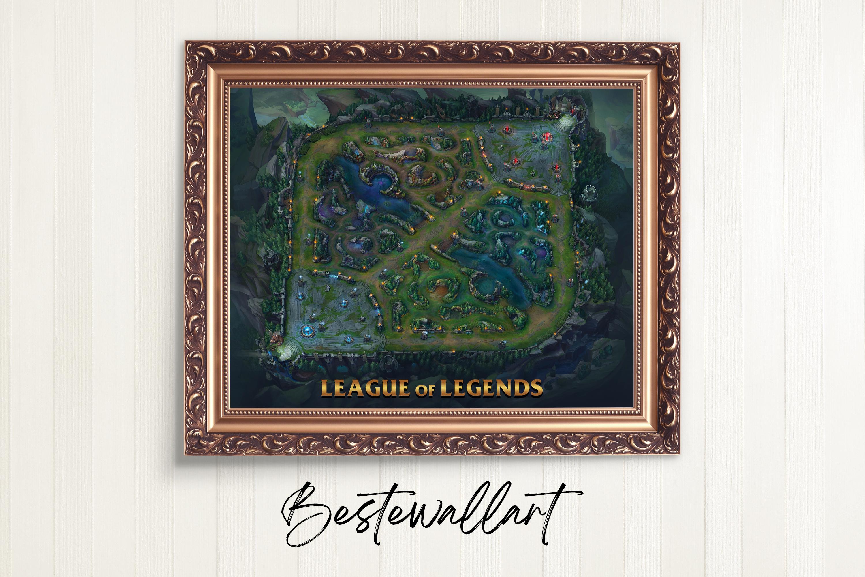 Summoner Rift Mini Map Summoner's Valley Map: League of Legends Poster (digital Download) - Etsy