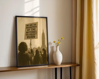 Feministyczny wydruk artystyczny: Plakat protestacyjny w stylu vintage (do pobrania cyfrowego)