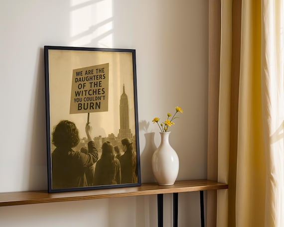 Feminist Art Print: Vintage Protest Poster (Digital Download)