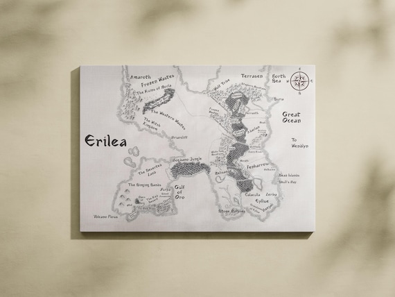 Erilea Map – Fantasy World Art Print ( digital download)