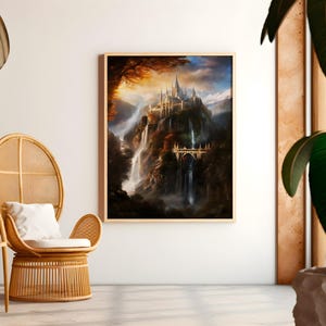 Elven Valley Digital Print: Rivendell Inspired Landscape (Digital Download)