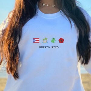 Puerto Rico Sweatshirt - Cozy Island Vibes, Caribbean Vacation Clothing, Gift for Puerto Rican Pride, Travel Lover, Boricua Apparel