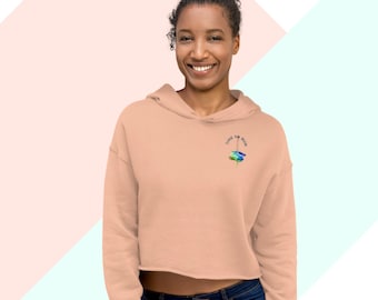 Time To Run - Crop Hoodie