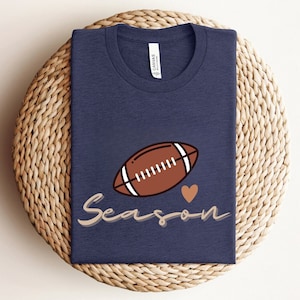 FOOTBALL SEASON SHIRT, Women&#39;s Football Shirt, Gift for women football fans, fall vibes, autumn shirt