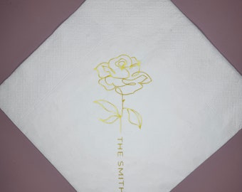 Serviettes de table personnalisées personnalisées ㅣ Serviettes de mariage. ㅣ Serviettes de fiançailles x 15