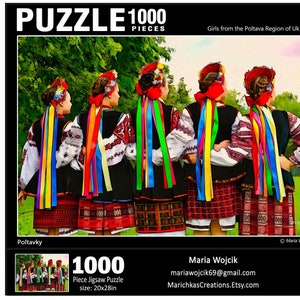 Puzzle 1000 piece Ukrainian Dancers Colorful puzzle