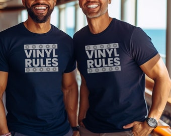 Vinyl Rules, My Happy Place, Play Vinyl, Vinyl Record Shirt, Dad Shirt, Music Lover Shirt, Vinyl Shirt, Audiophile Shirt, Mom Gift