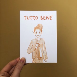 Karte aus der Kollektion „Italien“ | Grußkarte, Postkarte „Tutto bene“