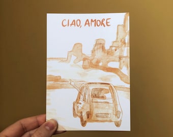 Kaart uit de collectie “Italië” | Wenskaart, ansichtkaart “Ciao, Amore”