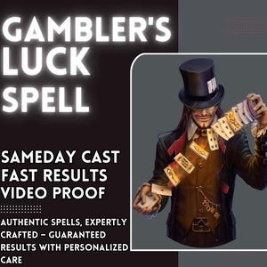 WIN GAMBLING NOW Spell | Jackpot win | Casino Luck Charm | Instant Bingo Fortune | PokerSuccess | Lottery Winner Spell | Wealth Attraction