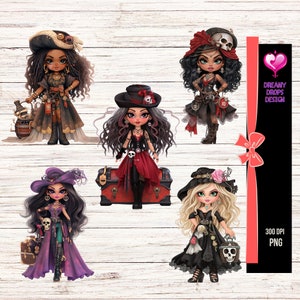 ragazze pirata.cartone animato.bambini.Clipart.sublimazione, PNG, 300dpi,